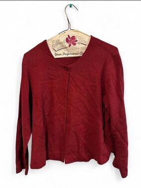 Coldwater Creek Burgundy Lightweight Cardigan - Small